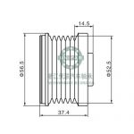 One-way generator pulley